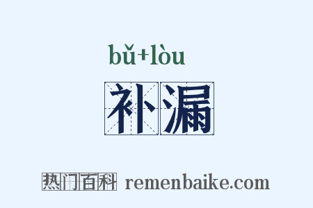 补漏是什么意思的图片